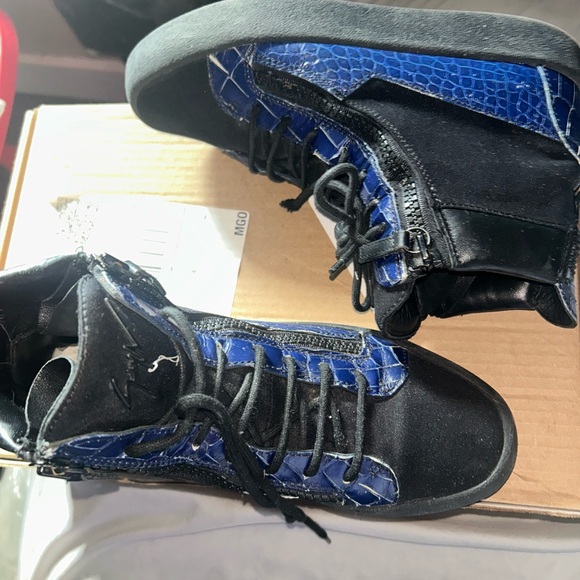 Giuseppe Zanotti Black and Blue Sneakers
